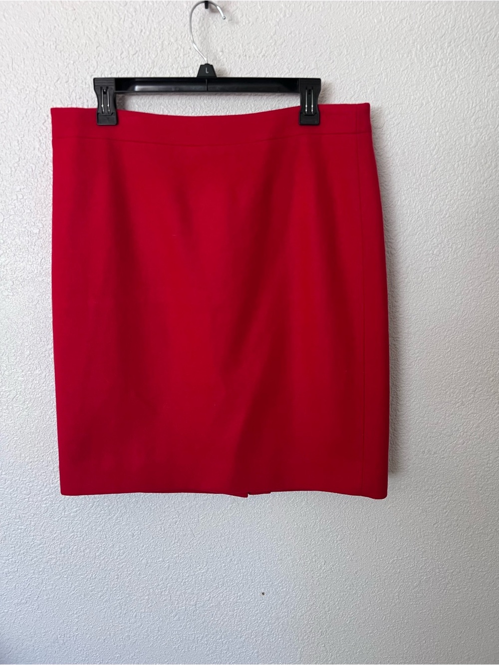 J. Crew Red Pencil Skirt - Classic Tailored Silhouette size 12 wool blend